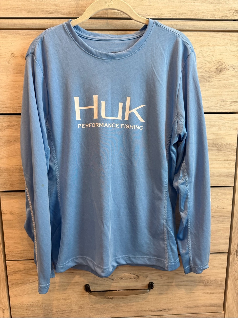 Huk Light Blue Performance Fishing Long Sleeve Shirt